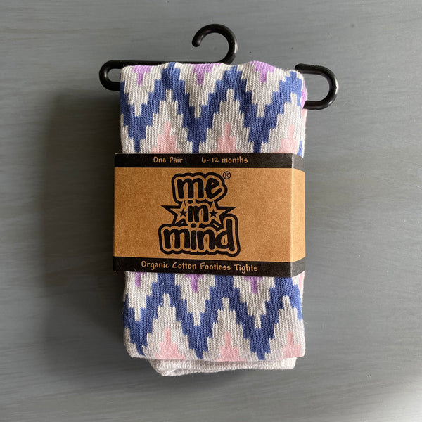 Footless Tights - DigitalZig - Gray/Lt.Pink