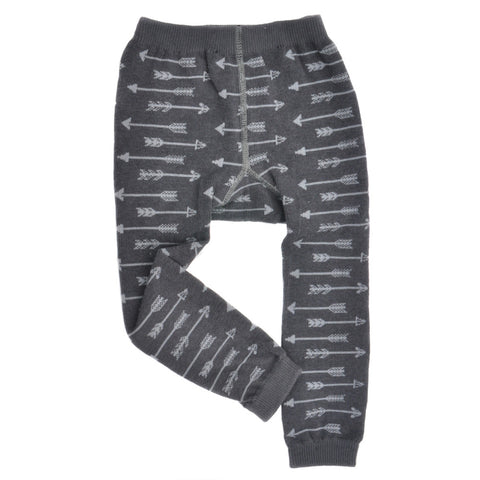 Footless Tights - Arrows - Charcoal/Gray