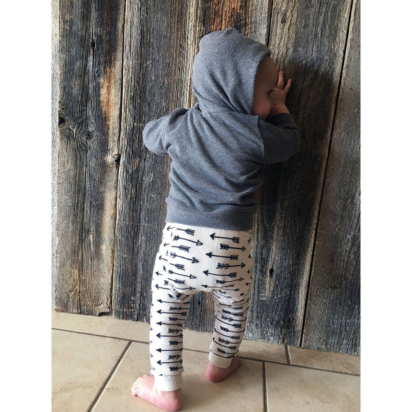 Footless Tights - Arrows - Beige/Black